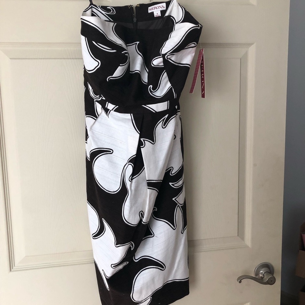 Black/white cocktail dress
